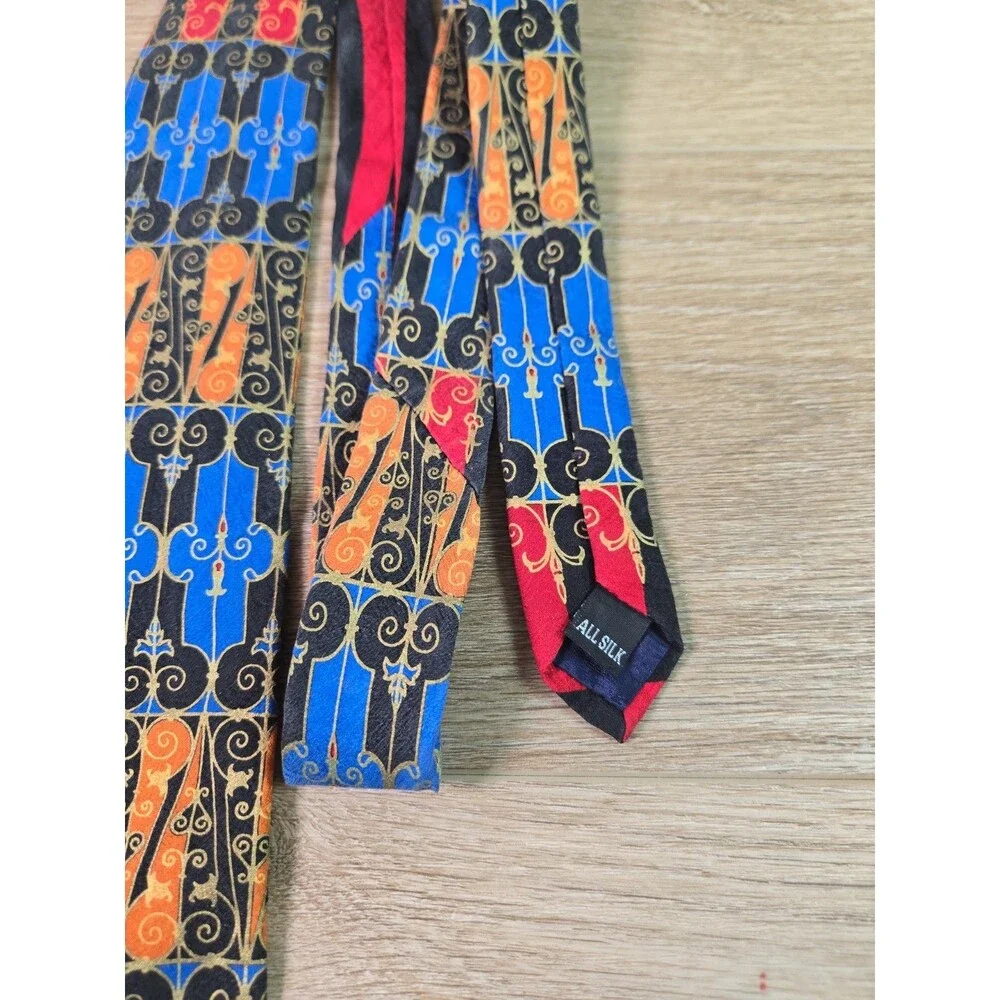 Rush Limbaugh No Boundries Collection Mens Tie 3.75” Colorful Abstract Silk 1996